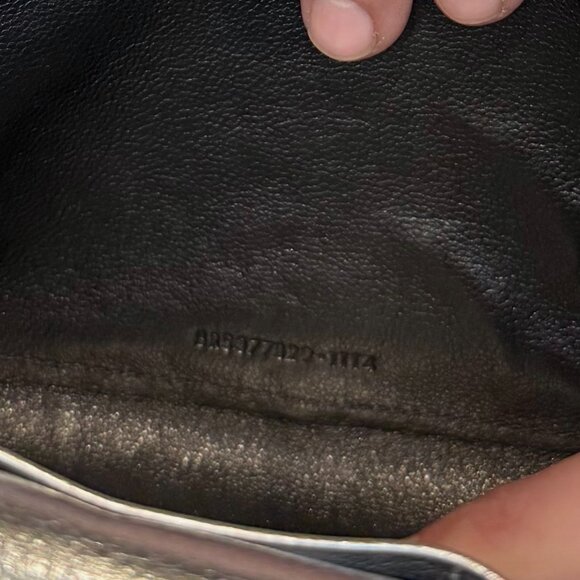 Saint Laurent Silver Metallic Kate Monogram Wallet On Chain Clutch - Picture 14 of 15